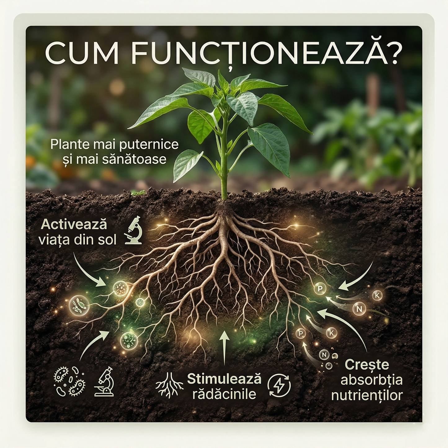 Stimul - Hrana Pamantului - Biostimulator vegetal microbian pentru sol