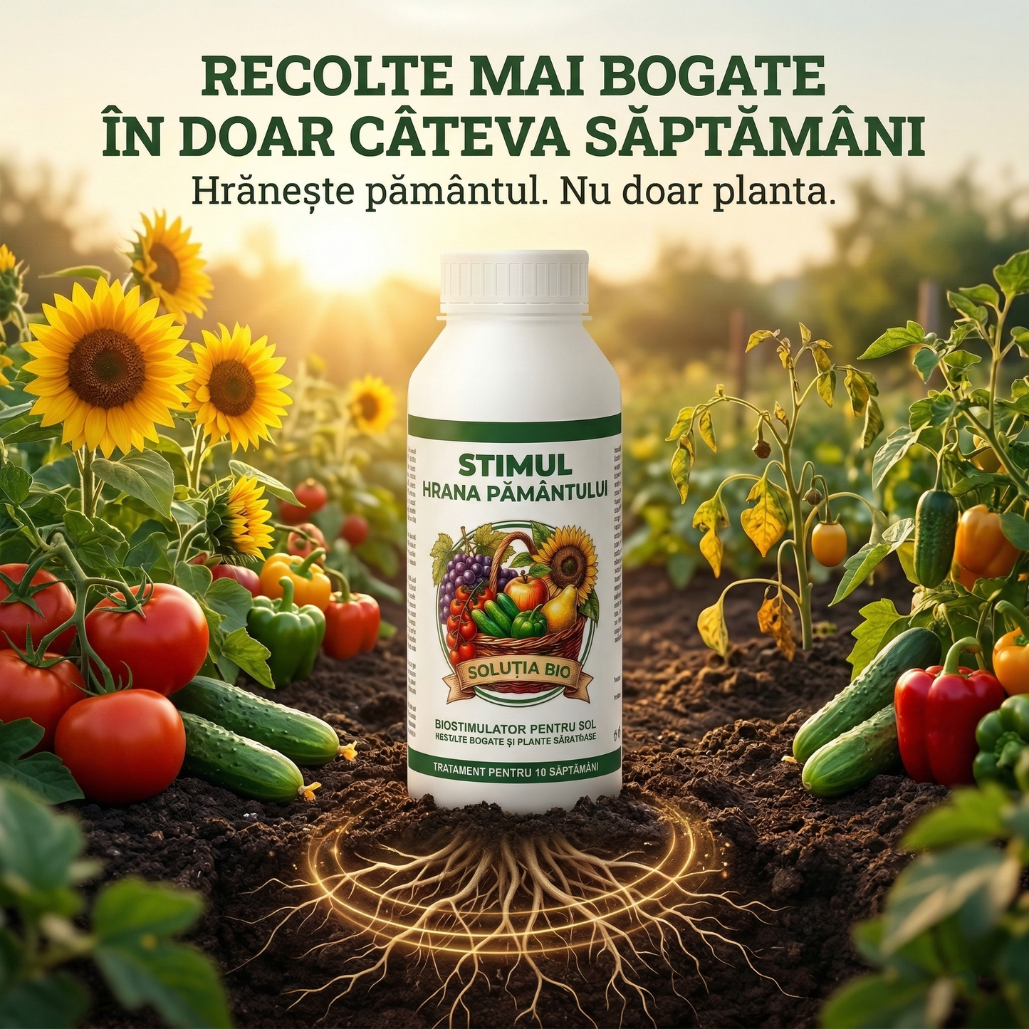 Stimul - Hrana Pamantului - Biostimulator vegetal microbian pentru sol